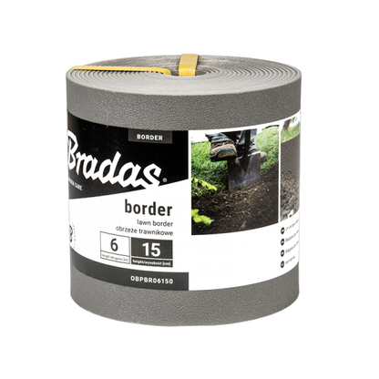 Heavy Duty Lawn Border Edging, 6m x 15cm, Gray - Best4Trade-Retail Garden tools & Accesories