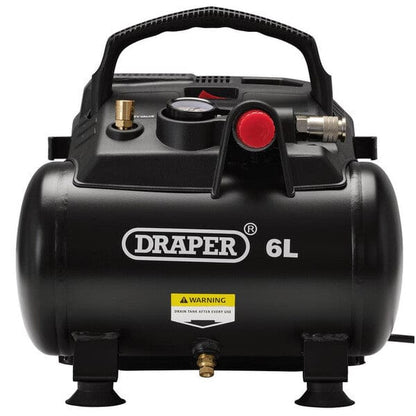 Oil-Free Air Compressor - 6L - 1.2kW - Draper
