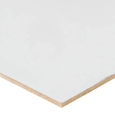 One Sided White Painted MDF - 2400mm x 1200mm x 3mm - Build4less