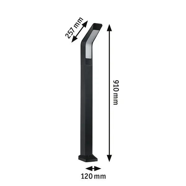 Outdoor 230V Merano High Frequency Sensor LED Bollard Light - Paulmann