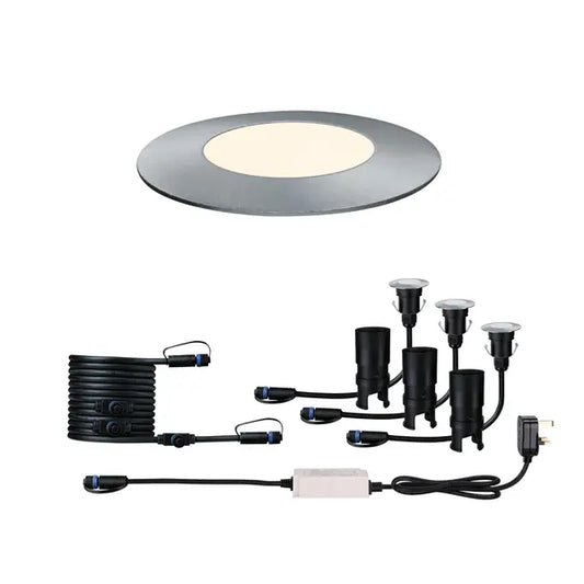 Outdoor Plug & Shine LED Recessed Floor Luminaire Mini Set - Stainless Steel - Paulmann