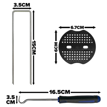 Weed Control Membrane Pegs Buffer Washer, 6"/150mm, Blue - Best4Trade-Retail Lawn & Garden