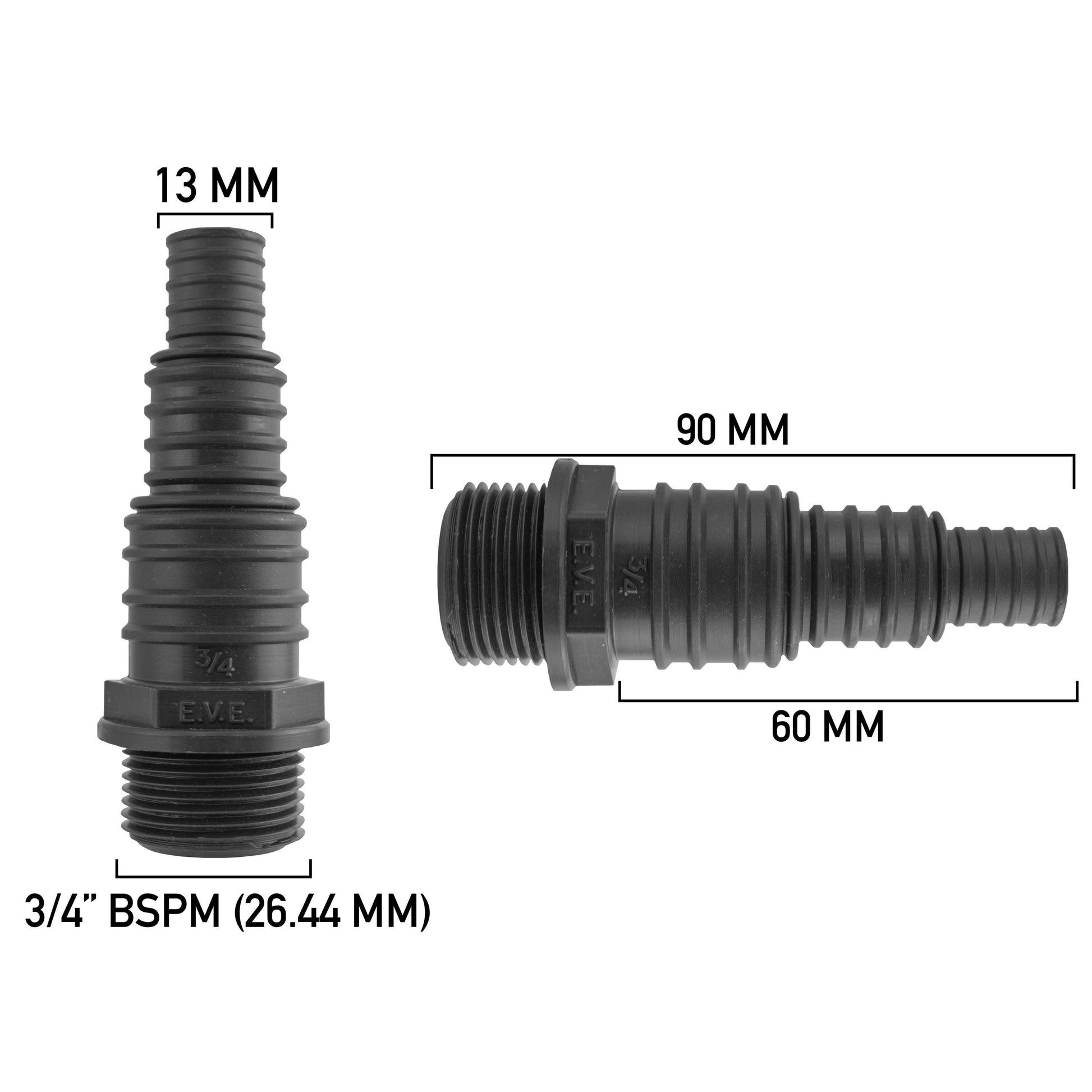 IBC 2” S60X6 Cap with Lever Valve and Pond Connector 13/20/25mm Barb - Best4Trade-Retail