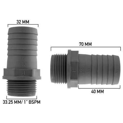 IBC 2” S60X6 Cap with 32mm Barb Straight - Best4Trade-Retail