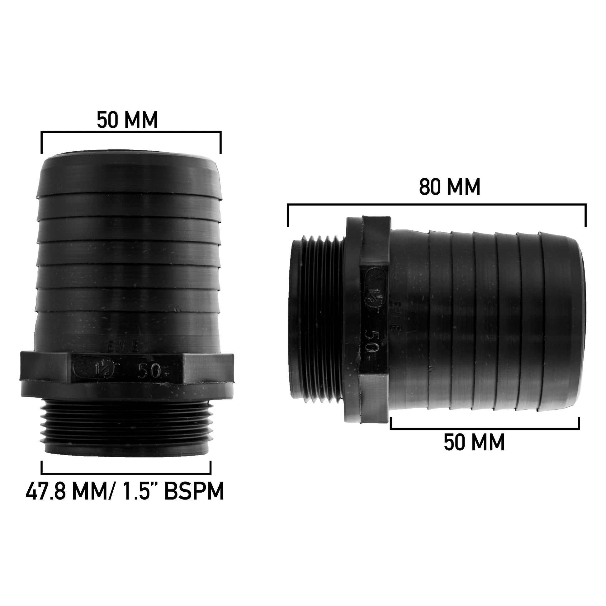 IBC 2” S60X6 Cap with 50mm Pond Straight - Best4Trade-Retail