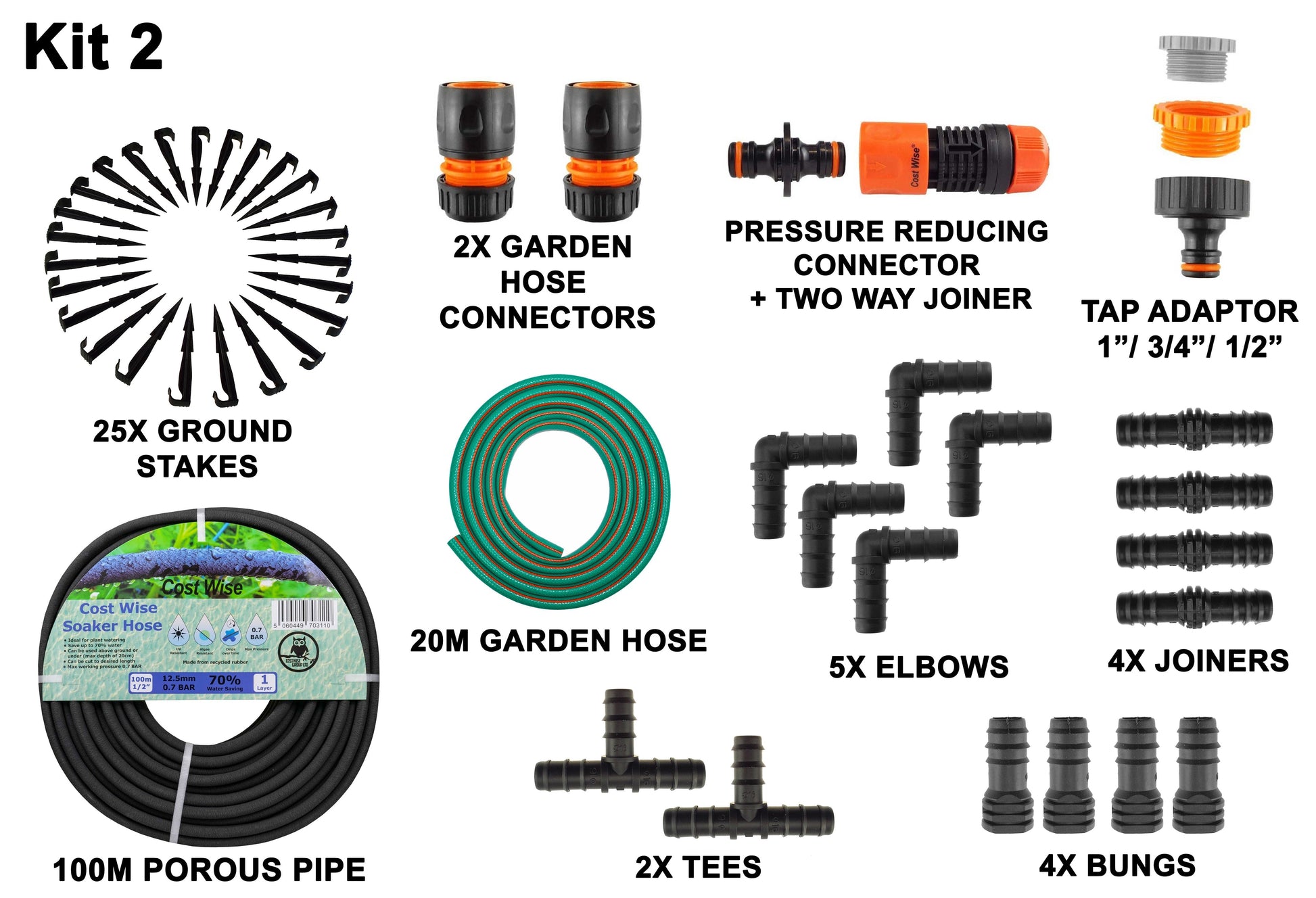 Porous Pipe Kit, POROUS-KIT2 - Best4Trade-Retail Garden watering