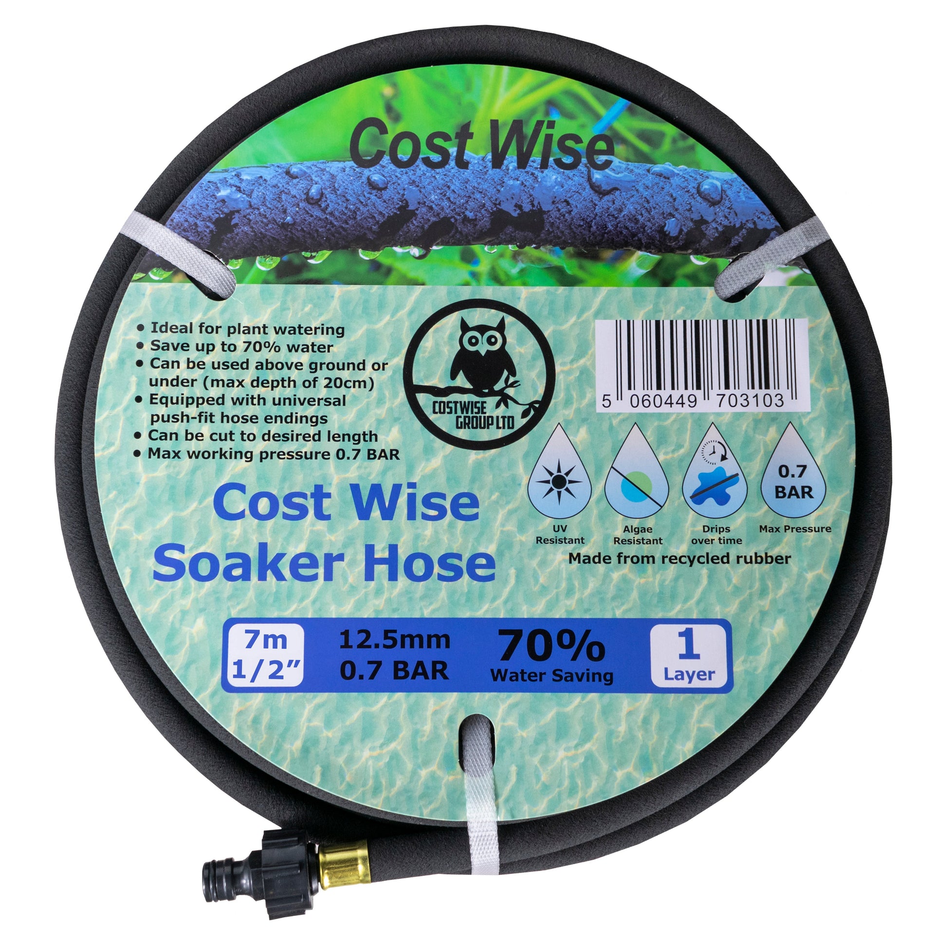 Porous Pipe with Connector Cost Wise 7.5m - Best4Trade-Retail Garden watering
