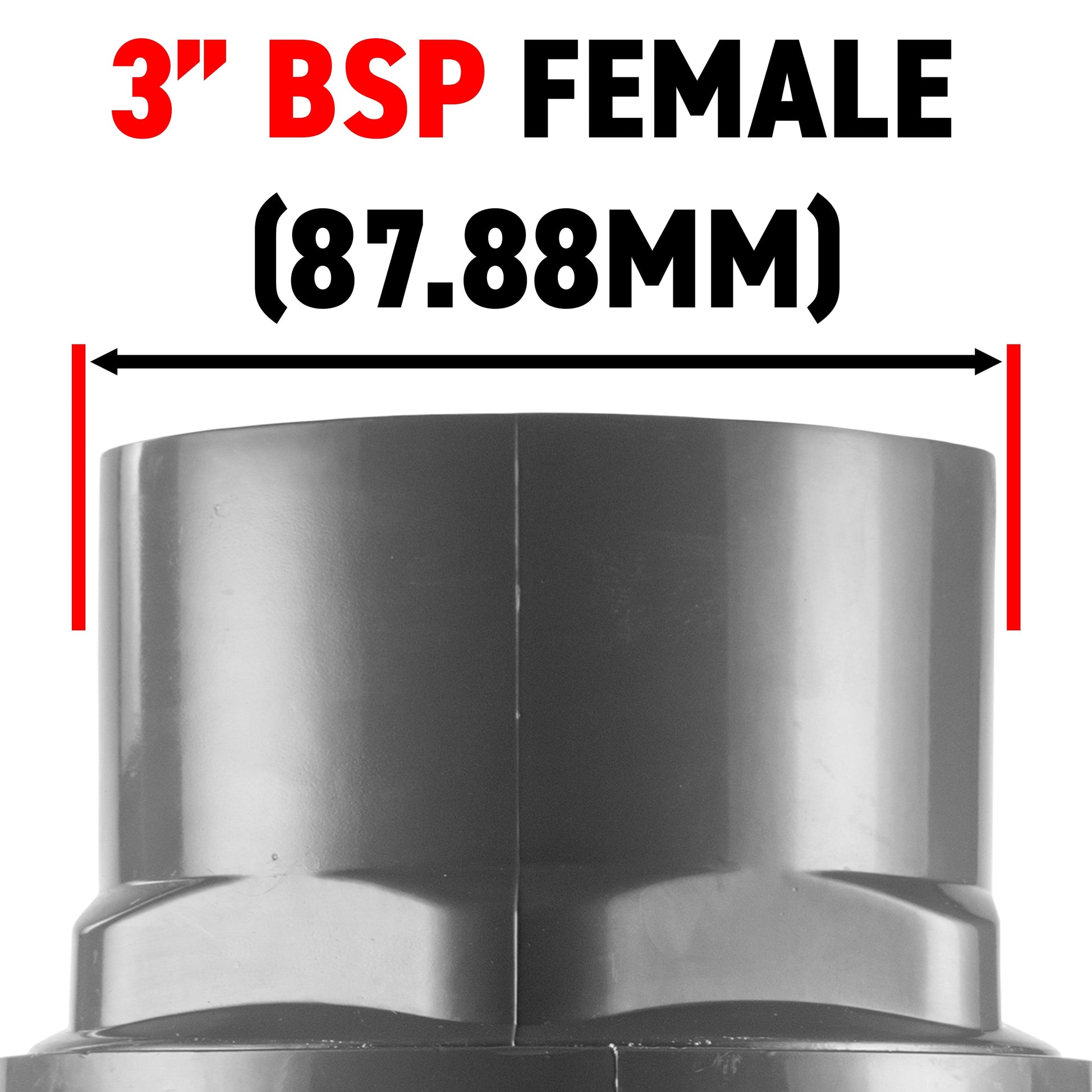 PP 3" BSPF Stopcock with Stainless Steel Ball Valve and Handle - Best4Trade-Retail Tech Hose & Fittings