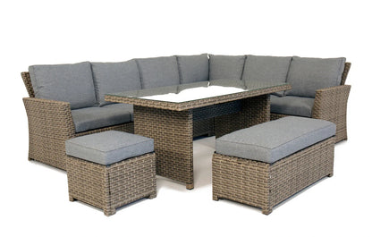 Palma Grey Rattan Garden Lounge Set and Cover Bundle
