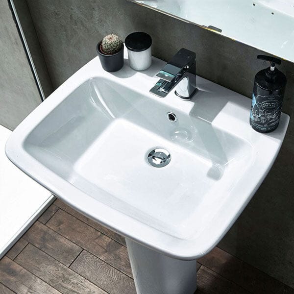 Piccolo 570mm Basin - 1 Tap Hole - Aqua Bathrooms