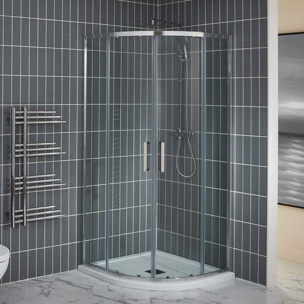 Purity Curved Quadrant Shower Enclosure with 2 Sliding Doors - Aquaglass Bathrooms