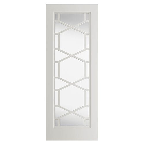 Quartz White Primed Glazed Internal Door - All Sizes - JB Kind