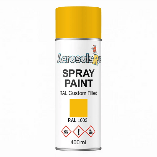RAL 1003 - 400ml Aerosol Spray Paint Any Finish - Tameside Paints & Supplies Ltd Beige and Yellows