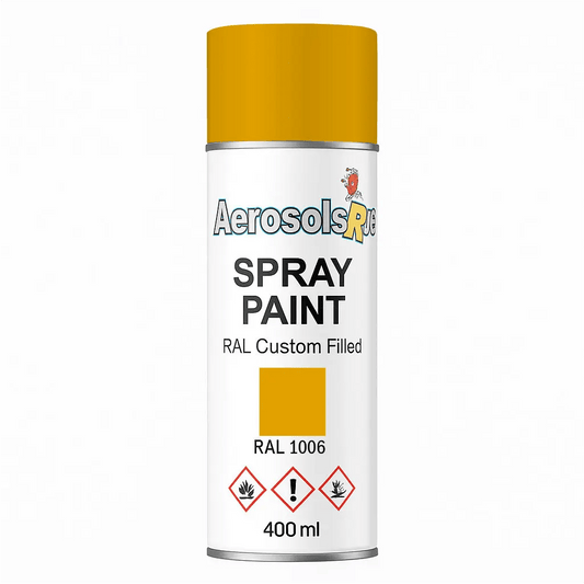 RAL 1006 - 400ml Aerosol Spray Paint Any Finish - Tameside Paints & Supplies Ltd Beige and Yellows