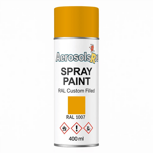 RAL 1007 - 400ml Aerosol Spray Paint Any Finish - Tameside Paints & Supplies Ltd Beige and Yellows