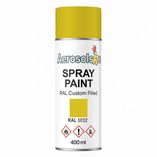 RAL 1012 - 400ml Aerosol Spray Paint Any Finish - Tameside Paints & Supplies Ltd Beige and Yellows
