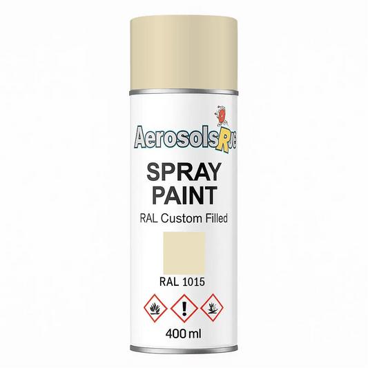 RAL 1015 Light Ivory - 400ml Aerosol Spray Paint Any Finish - Tameside Paints & Supplies Ltd Beige and Yellows