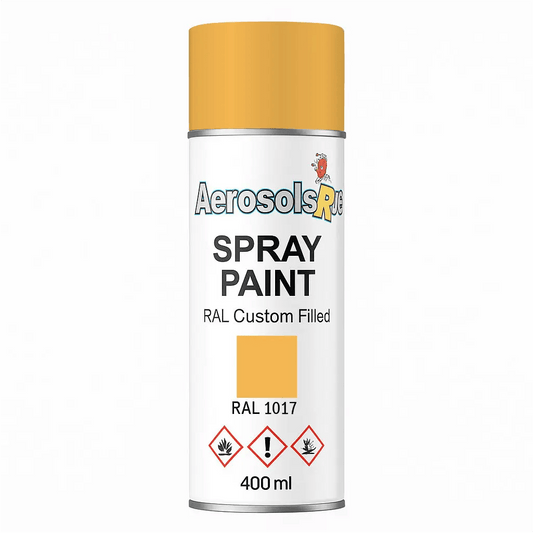 RAL 1017 Saffron Yellow - 400ml Aerosol Spray Paint Any Finish - Tameside Paints & Supplies Ltd Beige and Yellows