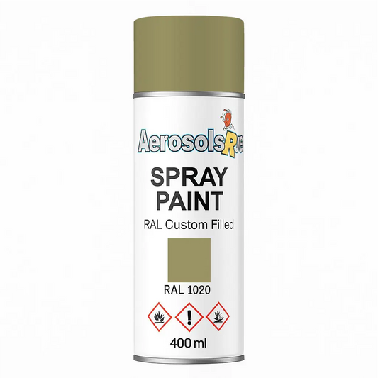 RAL 1020 Olive Yellow - 400ml Aerosol Spray Paint Any Finish - Tameside Paints & Supplies Ltd Beige and Yellows