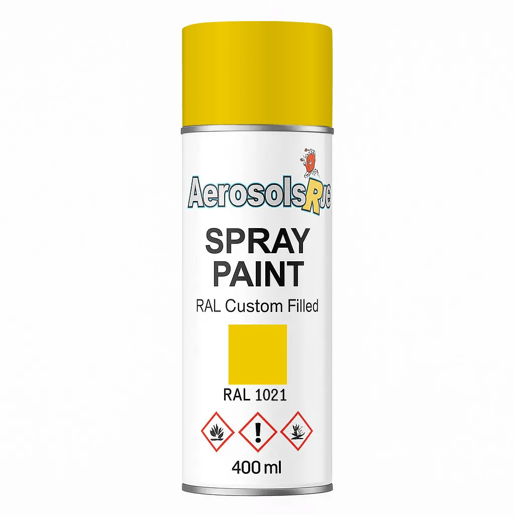 RAL 1021 Rape Yellow - 400ml Aerosol Spray Paint Any Finish - Tameside Paints & Supplies Ltd Beige and Yellows