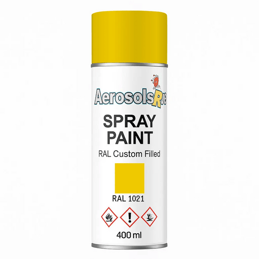 RAL 1021 Rape Yellow - 400ml Aerosol Spray Paint Any Finish - Tameside Paints & Supplies Ltd Beige and Yellows
