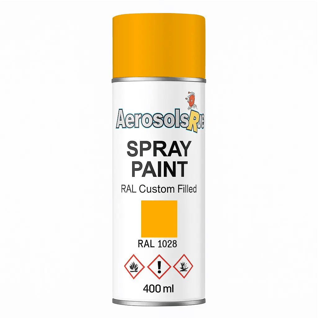 RAL 1028 Melon Yellow - 400ml Aerosol Spray Paint Any Finish - Tameside Paints & Supplies Ltd Beige and Yellows