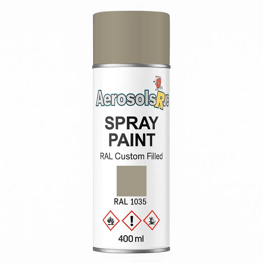 RAL 1035 Pearl Beige - 400ml Aerosol Spray Paint Any Finish - Tameside Paints & Supplies Ltd Beige and Yellows