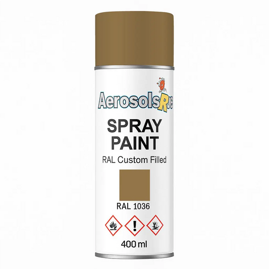 RAL 1036 Pearl Gold - 400ml Aerosol Spray Paint Any Finish