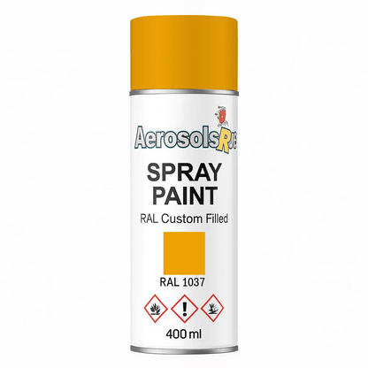 RAL 1037 Sunflower Yellow - 400ml Aerosol Spray Paint Any Finish - Tameside Paints & Supplies Ltd Beige and Yellows