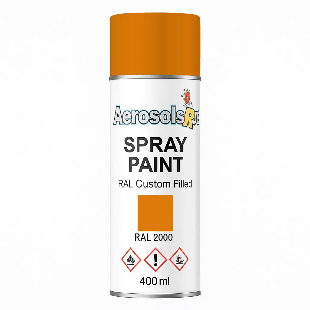 RAL 2000 Yellow Orange - 400ml Aerosol Spray Paint Any Finish - Tameside Paints & Supplies Ltd Oranges
