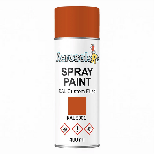 RAL 2001 Red Orange - 400ml Aerosol Spray Paint Any Finish - Tameside Paints & Supplies Ltd Oranges
