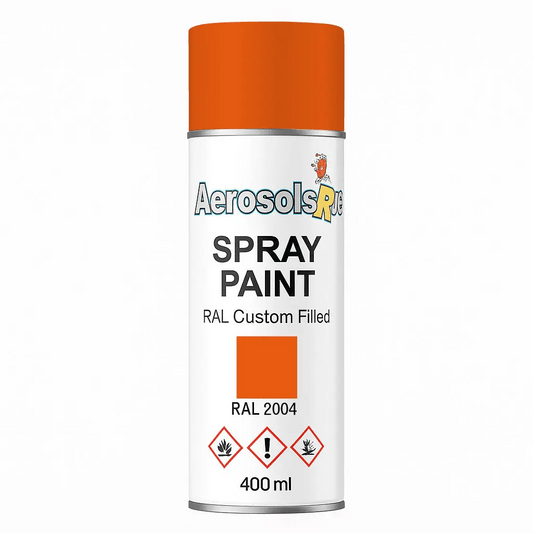 RAL 2004 Pure Orange - 400ml Aerosol Spray Paint Any Finish - Tameside Paints & Supplies Ltd Oranges