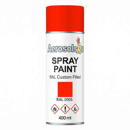 RAL 2005 Luminous Orange - 400ml Aerosol Spray Paint Any Finish - Tameside Paints & Supplies Ltd Oranges