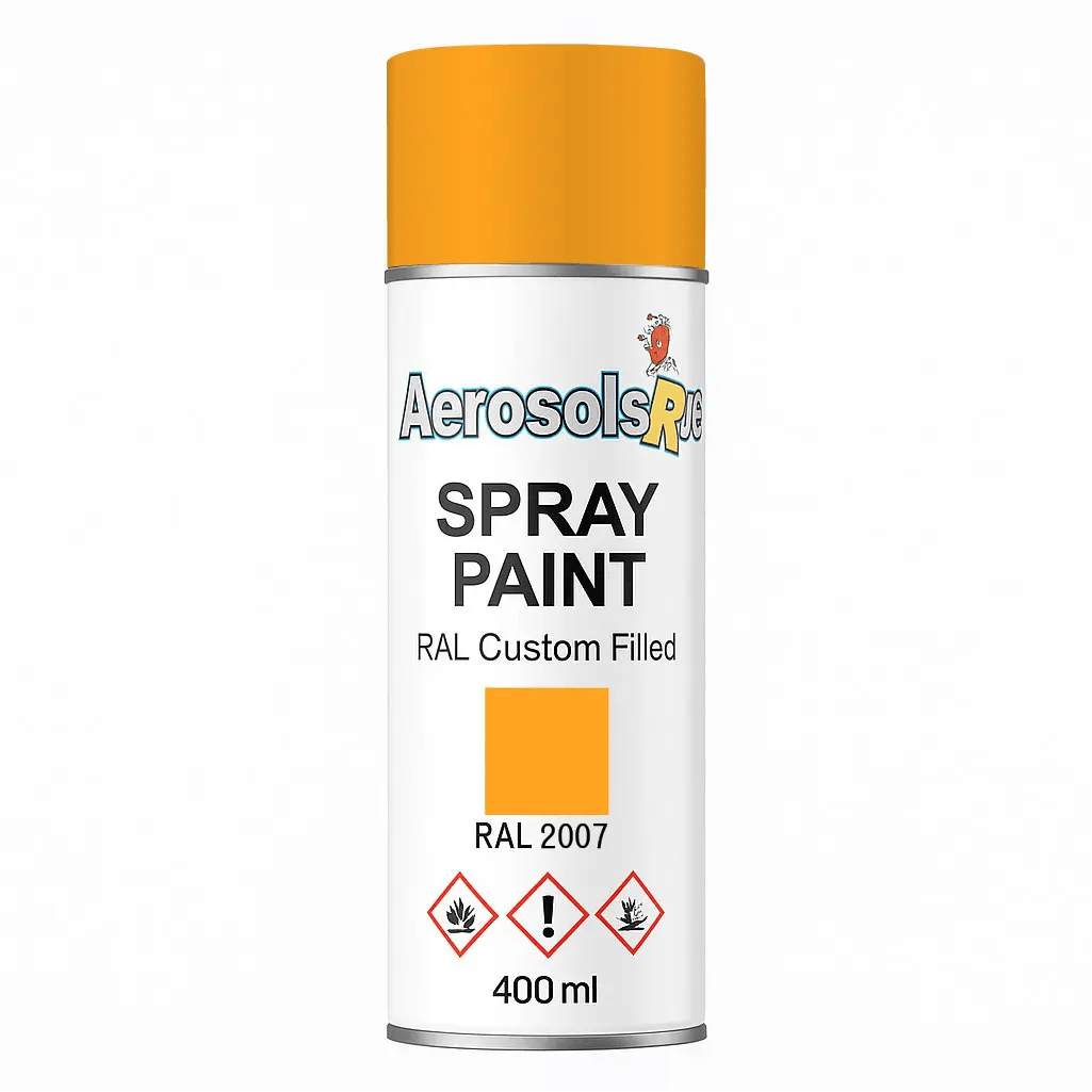 RAL 2007 Luminous Bright Orange - 400ml Aerosol Spray Paint Any Finish - Tameside Paints & Supplies Ltd Oranges