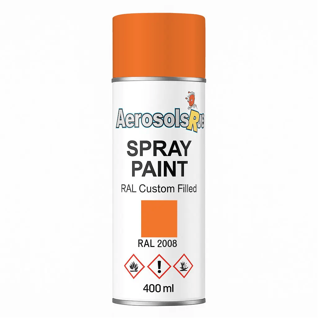 RAL 2008 Bright Red Orange - 400ml Aerosol Spray Paint Any Finish - Tameside Paints & Supplies Ltd Oranges