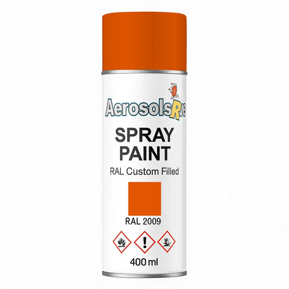 RAL 2009 Traffic Orange - 400ml Aerosol Spray Paint Any Finish - Tameside Paints & Supplies Ltd Oranges