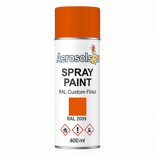 RAL 2009 Traffic Orange - 400ml Aerosol Spray Paint Any Finish - Tameside Paints & Supplies Ltd Oranges