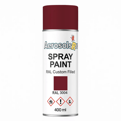 RAL 3004 Purple Red- 400ml Aerosol Spray Paint Any Finish - Tameside Paints & Supplies Ltd Reds and Purples