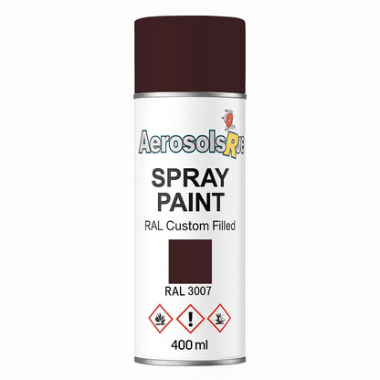 RAL 3007 Black Red - 400ml Aerosol Spray Paint Any Finish - Tameside Paints & Supplies Ltd Reds and Purples