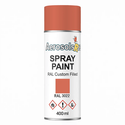 RAL 3022 - 400ml Aerosol Spray Paint Any Finish - Tameside Paints & Supplies Ltd Reds and Purples