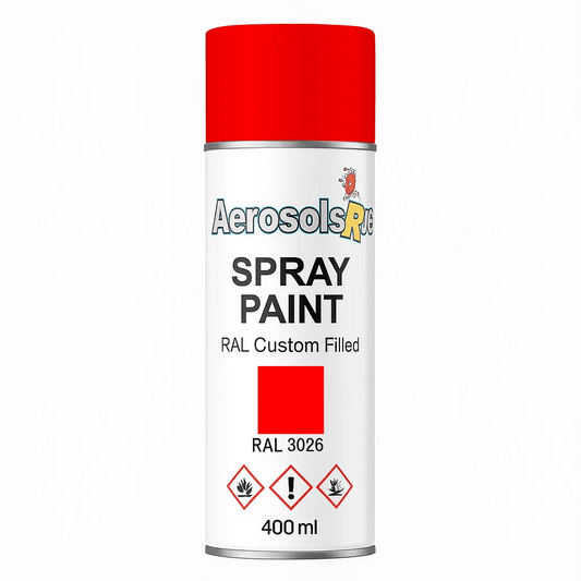 RAL 3026 - 400ml Aerosol Spray Paint Any Finish - Tameside Paints & Supplies Ltd Reds and Purples