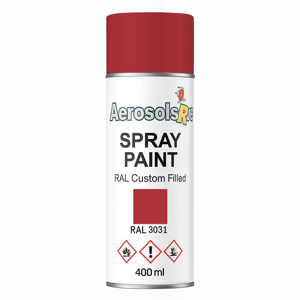 RAL 3031 - 400ml Aerosol Spray Paint Any Finish - Tameside Paints & Supplies Ltd Reds and Purples