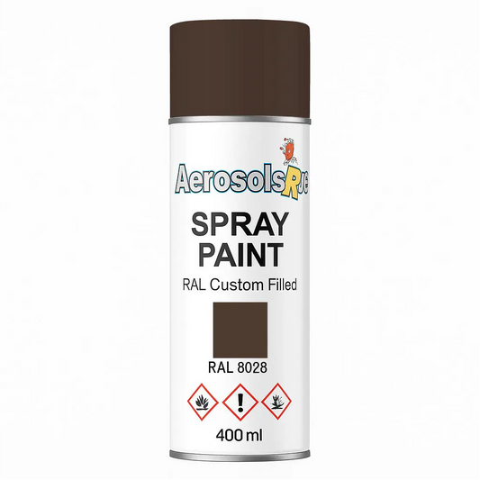 RAL 8028- 400ml Aerosol Spray Paint Any Finish