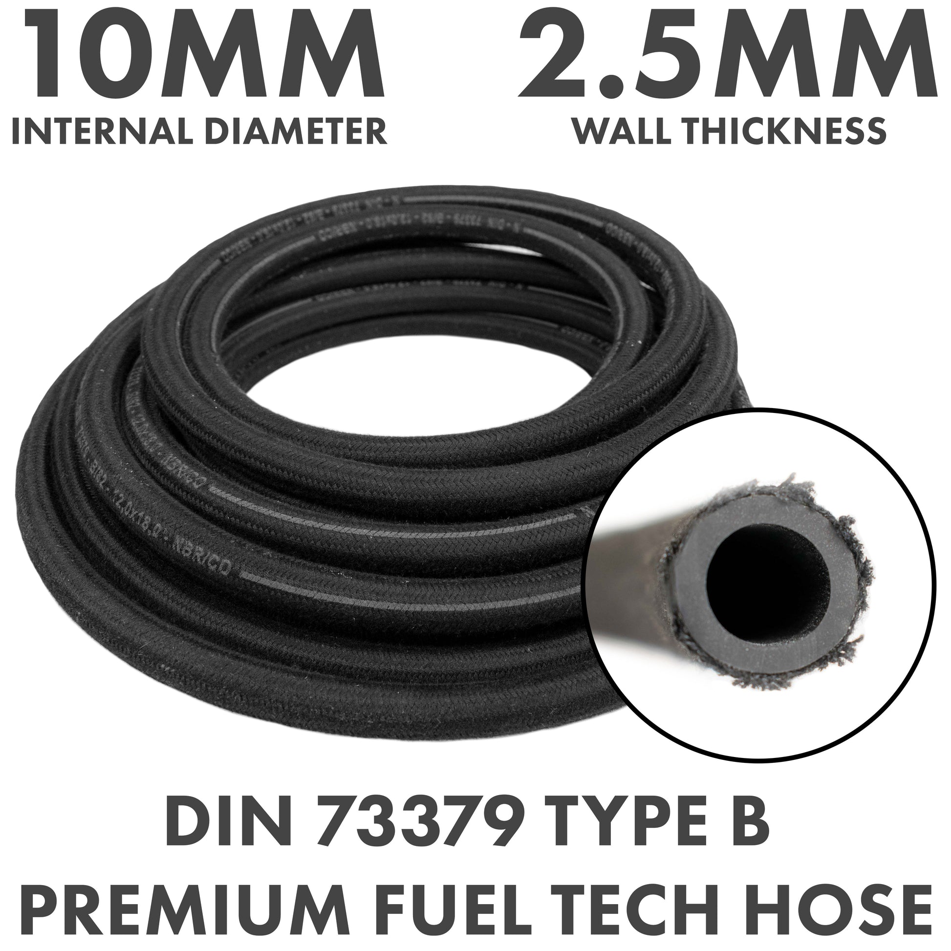 Rubber Reinforced with a Heat Resistant Textile Braid 10mm/15mm - Best4Trade-Retail Tech Hose & Fittings