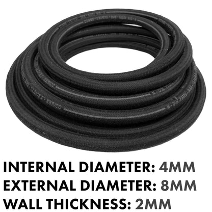 Rubber Reinforced with a Heat Resistant Textile Braid 4mm/8mm - Best4Trade-Retail Tech Hose & Fittings