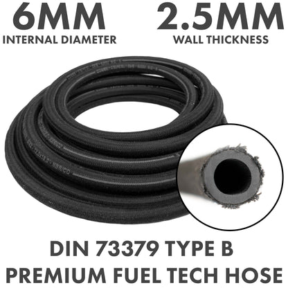 Rubber Reinforced with a Heat Resistant Textile Braid 6mm/11mm - Best4Trade-Retail Tech Hose & Fittings