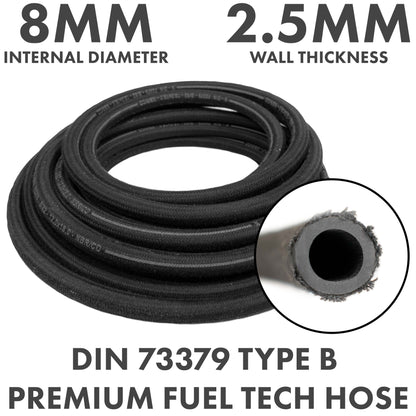 Rubber Reinforced with a Heat Resistant Textile Braid 8mm/13mm - Best4Trade-Retail Tech Hose & Fittings