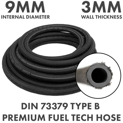 Rubber Reinforced with a Heat Resistant Textile Braid 9mm/15mm - Best4Trade-Retail Tech Hose & Fittings