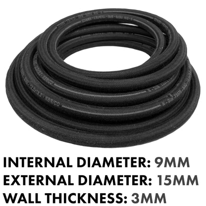 Rubber Reinforced with a Heat Resistant Textile Braid 9mm/15mm - Best4Trade-Retail Tech Hose & Fittings