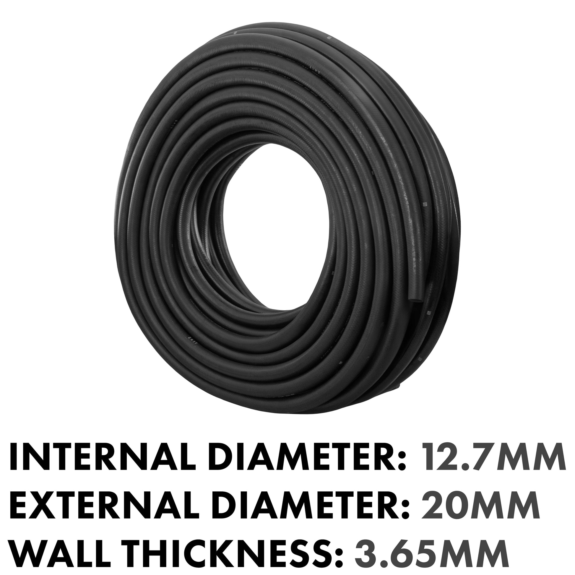 Rubber 12.7mm Braided Fuel, Oil Hose SAE J30 R6 - Best4Trade-Retail Tech Hose & Fittings